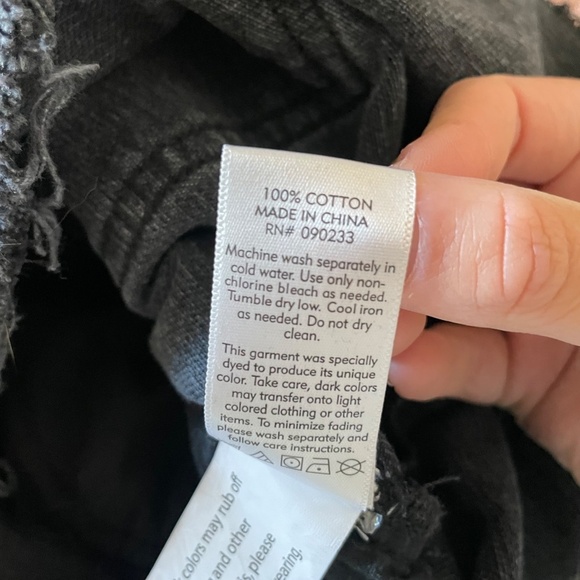 PacSun Black Distressed Denim Mini Jean Skirt 27 - Picture 7 of 7